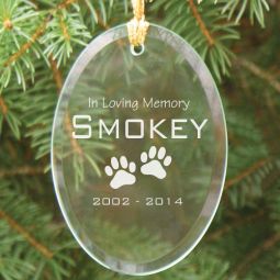 Pet Memorial Glass Ornament